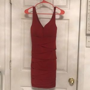 Red bodycon mini dress. Like new